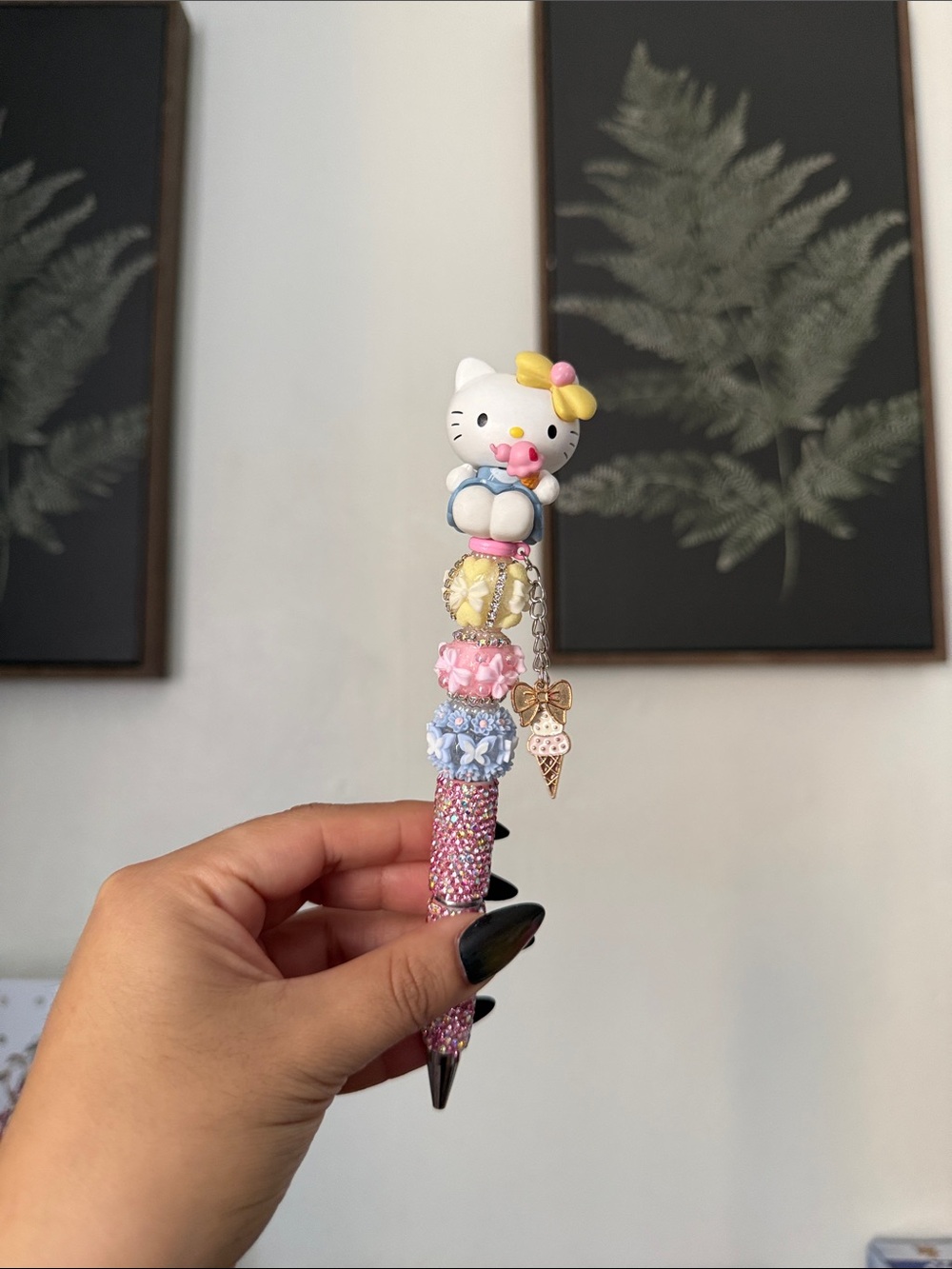 Hello Kitty Pastel Charm Ice Cream Pen in Pink, Yellow & Blue